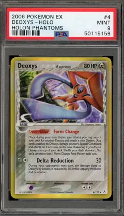 Pokemon Deoxys EX Holon Phantoms Holo Rare #4 PSA 9 Mint - Image 1