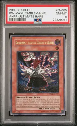 YUGIOH ANPR-EN005 BLACKWING VAYU THE EMBLEM OF HONOR ULTIMATE PSA 8 NM #72329011 - Image 1
