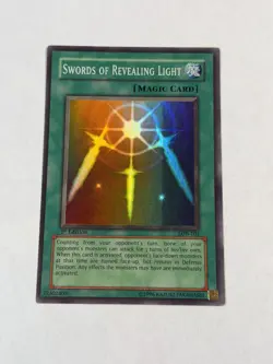 Yugioh FOIL Line Swords of Revealing Light LOB-101 Super Rare 1st Edition LP - Image 1