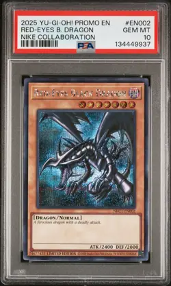 PSA 10 Red-Eyes Black Dragon NKC1-EN002 Secret Rare Nike Promo *9937 Yugioh - Image 1