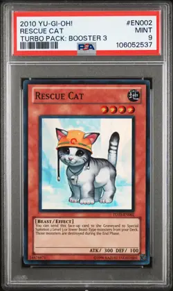 PSA 9 MINT Rescue Cat TU03-EN002 Super Rare Promo *2537 Yugioh - Image 1