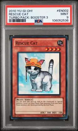 PSA 9 MINT Rescue Cat TU03-EN002 Super Rare Promo *2536 Yugioh - Image 1