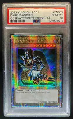 2023 Yu-Gi-Oh! Dark Magician QCSE Attribute Error ITA #EN005 PSA 10 GEM MINT - Image 1