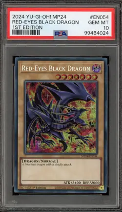 Yu-Gi-Oh! Red-Eyes Black Dragon 1st Ed Quarter Century SCR MP24-EN054 PSA 10 - Image 1
