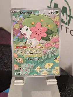 Pokemon TCG Shaymin Holo Card Illustration Rare, 185/182, Destined Rivals Series - Image 1