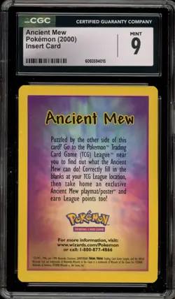 Pokemon Ancient Mew Insert Card CGC 9 Mint - Image 1