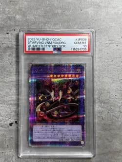 Yugioh Card JPN Starving Venom Fusion Dragon QCSR PSA 10 Gem, QCAC-JP038 2025 - Image 1
