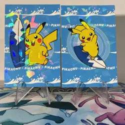 2 Cracked Ice Holo Database Set Pikachu Surfing Non-TCG POKEMON CARD - Image 1