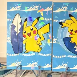 2 Cracked Ice Holo Database Set Pikachu Surfing Non-TCG POKEMON CARD - Image 3