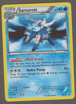 Samurott BW22 Black Star Promo Pokemon Card - Holo - Black & White 2011 NM - Image 1