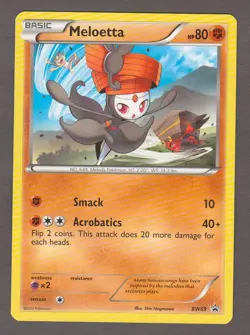 Meloetta BW69 Black Star Promo Pokemon Card - Black & White 2012 NM - Image 1