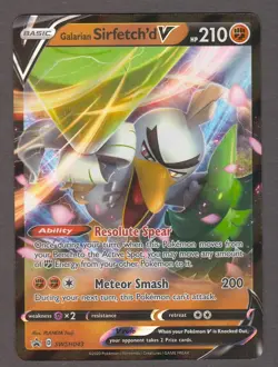 Galarian Sirfetch'd V SWSH043 Black Star Promo Ultra Rare Holo Pokemon Card NM - Image 1