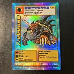 Zudomon [St-38S] 1999 Digimon FOIL Ultimate Level Bandai Digi-Battle Card [MP] - Image 1