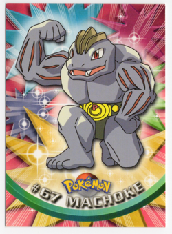 Machoke #67 Topps TV Animation Edition Pokemon Card - Image 1