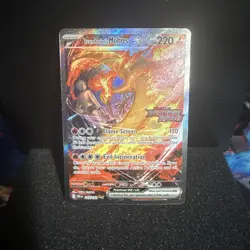 Pokemon TCG Team Rockets Moltres EX Destined Rivals Stamped Promo Card 229/182 - Image 1