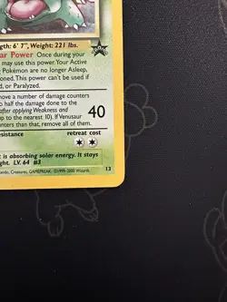 2000 Pokemon VENUSAUR Holo BLACK STAR PROMO Set Card #13 RARE WOTC As Is - Image 3