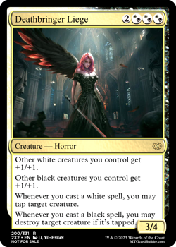 DEATHBRINGER LIEGE : MTG altered-art magic card : with SEXY, ANGELIC BABE! - Image 1