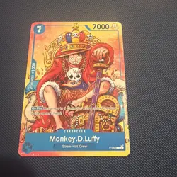 One Piece CCG Monkey D Luffy P-043 Non-Foil Promo Card Store Exclusive English - Image 1
