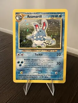 Pokemon TCG Neo Genesis Azumaril Holo Rare Card 2/111 LP - Image 3