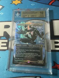 2025 MAGIC MARVEL'S SPECTACULAR SPIDER-MAN #0235 BORDERLESS TEXTURED FOIL BGS 10 - Image 2