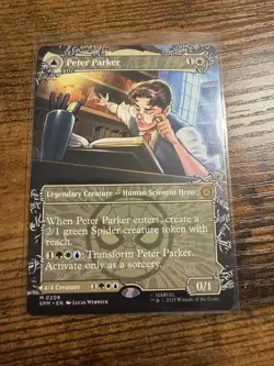 MTG Magic The Gath Spider-Man Borderless Mythic Peter Parker Amazing Spider-Man! - Image 1