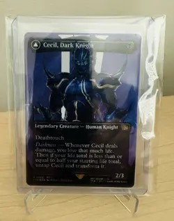 [Magic the Gathering] Final Fantasy Cecil, Dark Knight BORDERLESS SURGE FOIL MTG - Image 1