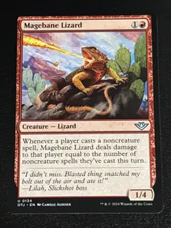 MTG Outlaws of Thunder Junction Magebane Lizard 0134 NM - Image 1