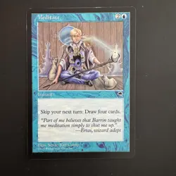 Magic The Gathering Tempest Meditate #76 Lightly played - Image 1
