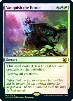 MTG VANQUISH THE HORDE FOIL Innistrad: Midnight Hunt Promos NM - Image 1