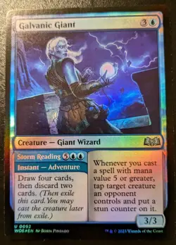 Galvanic Giant 0052 WOE Foil Uncommon Wilds Of Eldraine Magic: The Gathering - Image 1