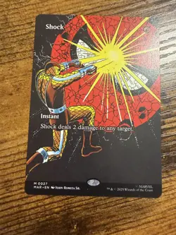 MTG Magic The Gathering Spider-Man Eternal-Legal Mythic Borderless Shock - Image 1