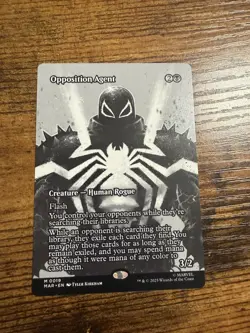 MTG Magic The Gather Spider-Man Eternal-Legal Mythic Borderless Opposition Agent - Image 1