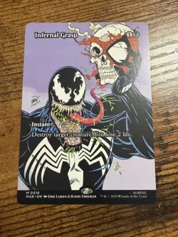 MTG Magic The Gatherin Spider-Man Eternal-Legal Mythic Borderless Infernal Grasp - Image 1