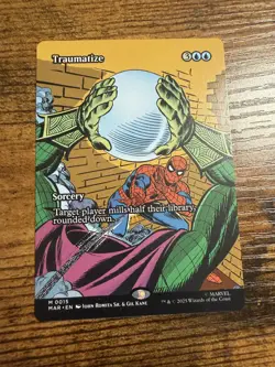 MTG Magic The Gathering Spider-Man Eternal-Legal Mythic Borderless Traumatize - Image 1