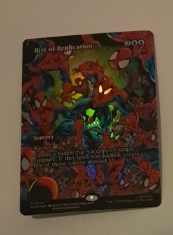 Rite of Replication Borderless FOIL NM Marvel Spiderman MTG MAGIC THE GATHERING - Image 1