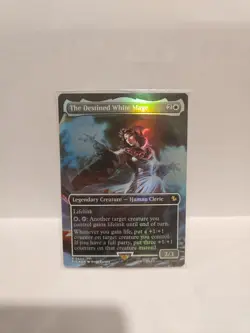 The Destined White Mage (Borderless) Commander: Final Fantasy Foil Near Mint - Image 1