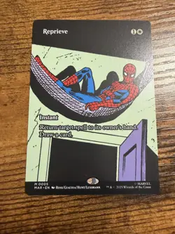 MTG Magic The Gather Spider-Man Eternal-Legal Mythic Borderless Reprieve - Image 1