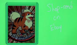 Pokemon Topps - TV Animation Edition - Growlithe #58 - FOIL - NM - Image 1