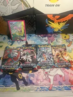 Pokemon TCG Scarlet and Violet Paradox Rift Booster Packs Set of 4 - All Artwork - Image 1