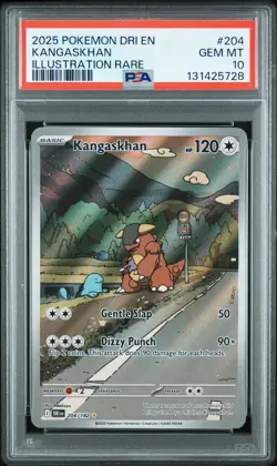 2025 Pokemon TCG Kangaskhan Destined Rivals Illustration Rare 204/182 PSA 10 - Image 1
