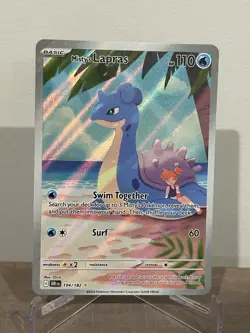Pokemon TCG Destined Rivals Misty's Lapras 194/182 NM Illustration Rare Holo - Image 1