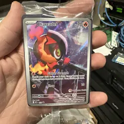 2025 Charcadet 022 Pokemon Center ETB Phantasmal Flames Stamped Promo Sealed NM? - Image 1