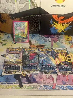 Silver Tempest x4 Packs - Pokemon Full Art Set SWSH Sealed Booster Pack Lot - Image 1