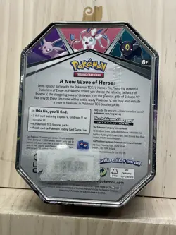Pokemon TCG 2022 V Heros Tin - Espeon V Sealed In Hand - Image 2
