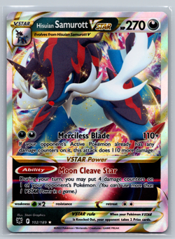Hisuian Samurott VSTAR 102/189 Astral Radiance Ultra Rare Pokemon TCG NM - Image 1