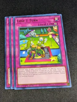 Yugioh - 3x Lose 1 Turn MAGO-EN160 1st Edition Rare NM - Image 1