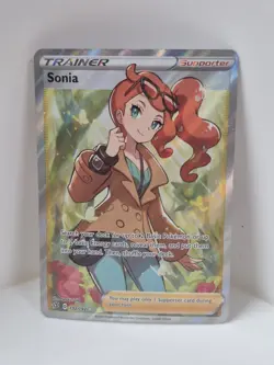 Pokemon TCG Sonia Rebel Clash Holo Full Art Ultra Rare Card 192/192 NM Mint - Image 1