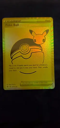 Pokemon Card Poke Ball SWSH146 Gold Celebrations UPC Anniversary NM - Image 1