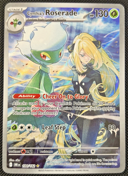 Pokemon TCG Cynthia's Roserade Card Destined Rivals IR Holo Full Art 184/182 - Image 1