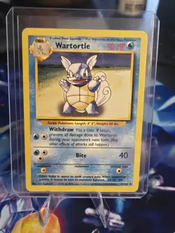 Wartortle 42/102 - Vintage Pokemon card from Original Base Set - LP - Image 1